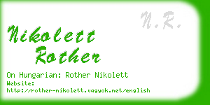 nikolett rother business card